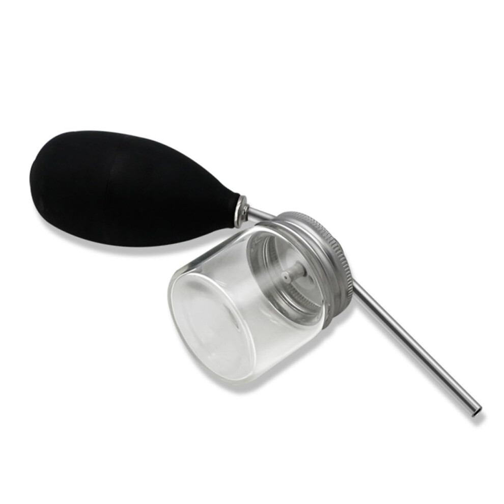 Hair Building Fiber Sprayer Rubber Applicator With Precision Nozzle For Hairline Filling Glass Stainless Steel Tool