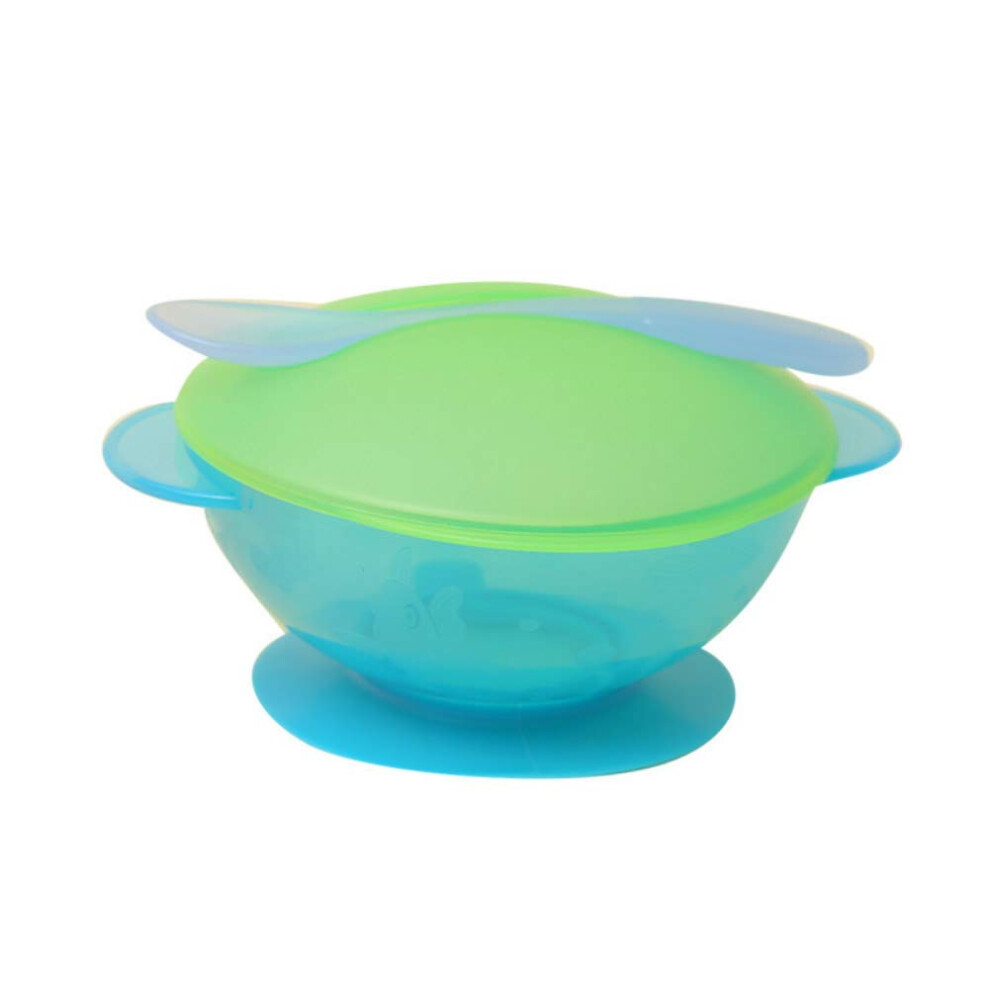 Baby Sucker Bowl Nonslip Baby Feeding Bowl Shatterresistant Suction Training Bowl With Bottom Blue