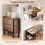 Homcom HOMCOM Mobile Drop Leaf Dining Table on Wheels with Shelf Light Brown 6