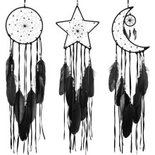 Traumfänger-Set in traumhaften Farben, handgefertigt aus Metallperlen in Mond-, Sonnen- und Sternenform, exquisite Geschenke für Familie und Freunde