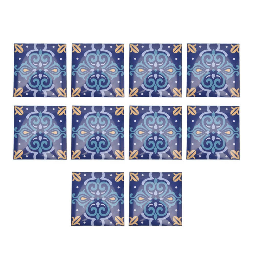 Moroccan Style Peel And Stick Tile Decals, Backsplash Transformation Wall Art For Kitchen, Bathroom, 10Pcs Set 9094122319127