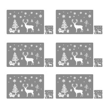 Charmante kerstplacemats, gemaakt van onderhoudsvriendelijk vinyl voor probleemloze reiniging, uniek ontwerp dat uw tafeldecoratie verfraait voor