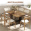 Homcom HOMCOM Mobile Drop Leaf Dining Table on Wheels with Shelf Light Brown 12