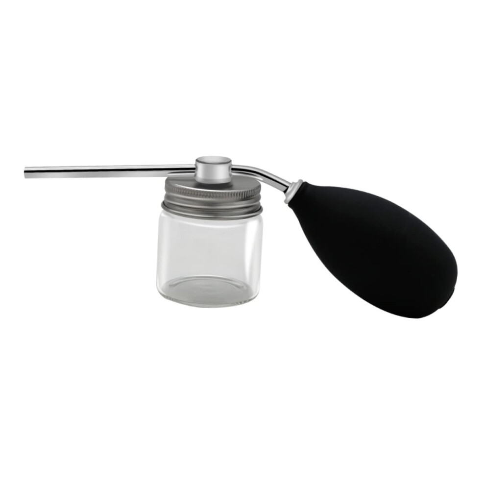 Professional Hairline Fill Spray Gun Glass Stainless Steel Hair Building Fibers Sprayer Root TouchUp OneHanded