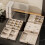 Multi Compartment Acrylic Jewelry Display-Gray 5 ayer velvt 2 4