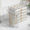 Multi Compartment Acrylic Jewelry Display-Gray 5 ayer velvt 2 6