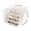 Multi Compartment Acrylic Jewelry Display-Gray 5 ayer velvt 2 3