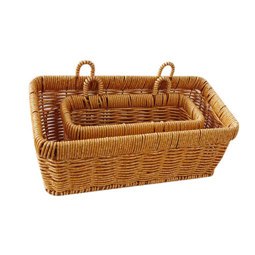 Rattan Styles Plastic Hanging Basket Organizer for Efficient