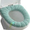 Soft Fiber Toilet Seat Protector Featuring Convenient-Green 1