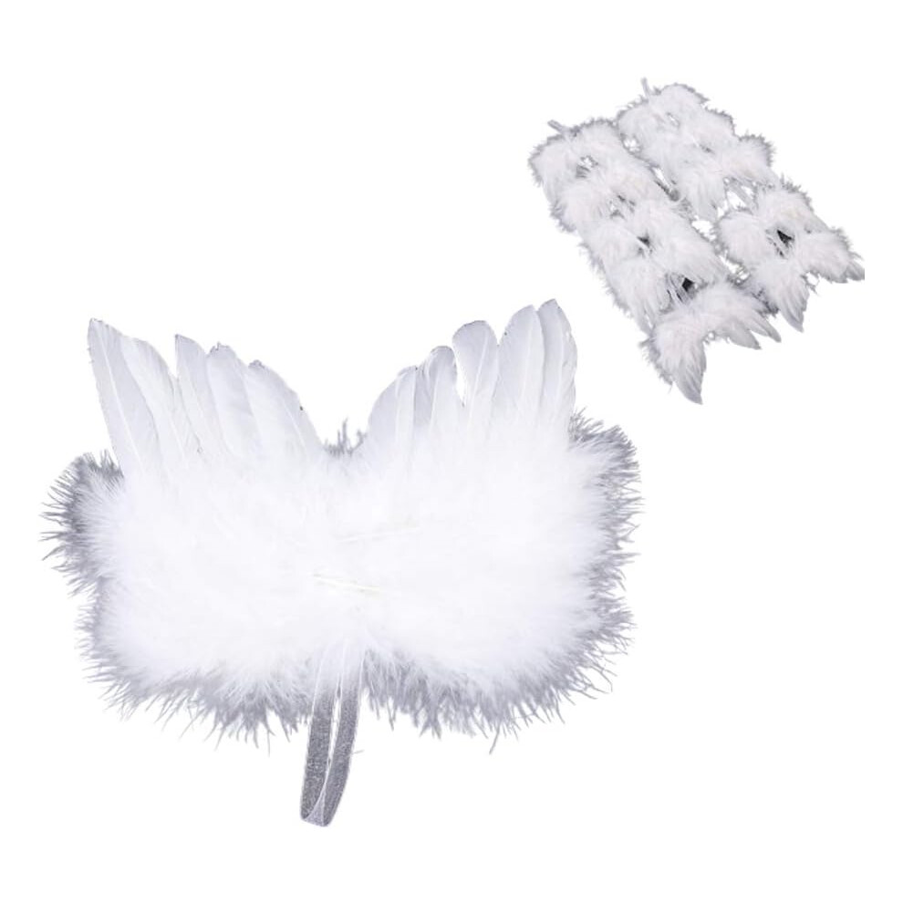 Christmas Prop, Feathers For Newborn Photo Shoot Mini Angel Wings White 9094122905269