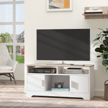 HOMCOM Home Office 42" TV Stand Storage Unit w/ Cabinets Shelves