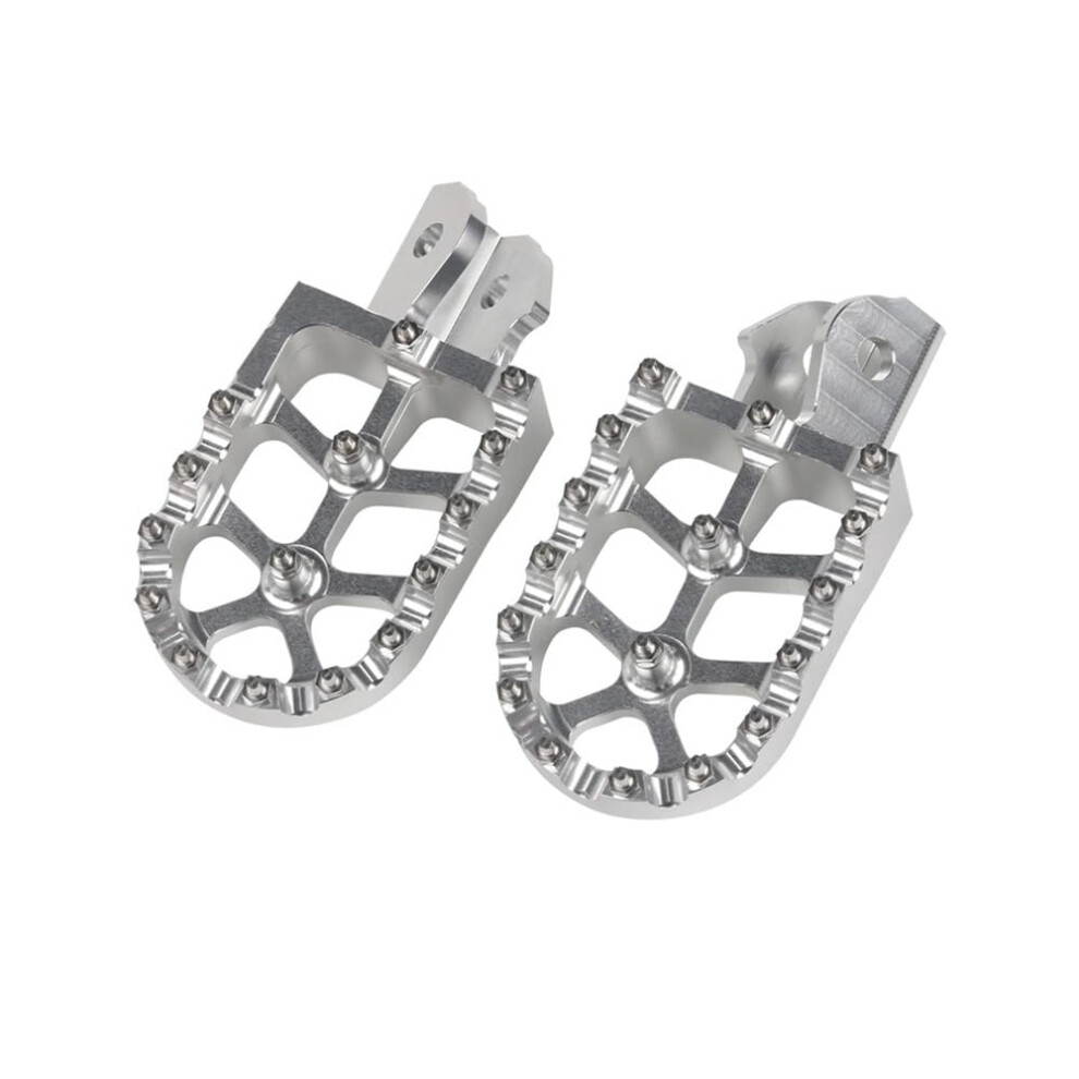 Foot Pegs Motorcycle Footrest For Compatible Honda Crf150f Crf230f 20032020 Silver 9067246093815