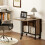 Homcom HOMCOM Mobile Drop Leaf Dining Table on Wheels with Shelf Light Brown 19