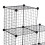 Homcom HOMCOM DIY 6 Cube Metal Wire Rack Interlocking Storage Cabinet Organiser Display 4