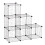 Homcom HOMCOM DIY 6 Cube Metal Wire Rack Interlocking Storage Cabinet Organiser Display 2