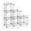 Homcom HOMCOM DIY 6 Cube Metal Wire Rack Interlocking Storage Cabinet Organiser Display 3
