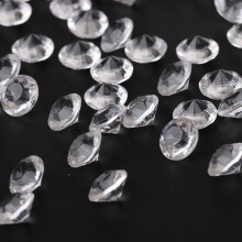500 Stück 10mm Klare Acrylpunkt-Diamant-Edelsteine für Hochzeit & DIY