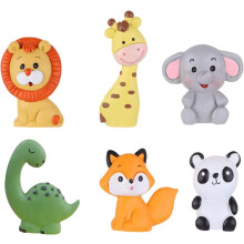 Encantadoras miniaturas de elefantes, enfeites de bolo com tema de animais da selva para decorações memoráveis de festas de aniversário, conjunto