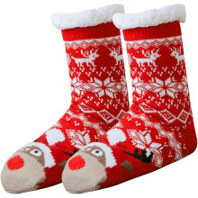 Calze spesse, comode e morbide in pile da donna, calze foderate in pile con grip in gel di silice, pantofole invernali calde e accoglienti con fodera