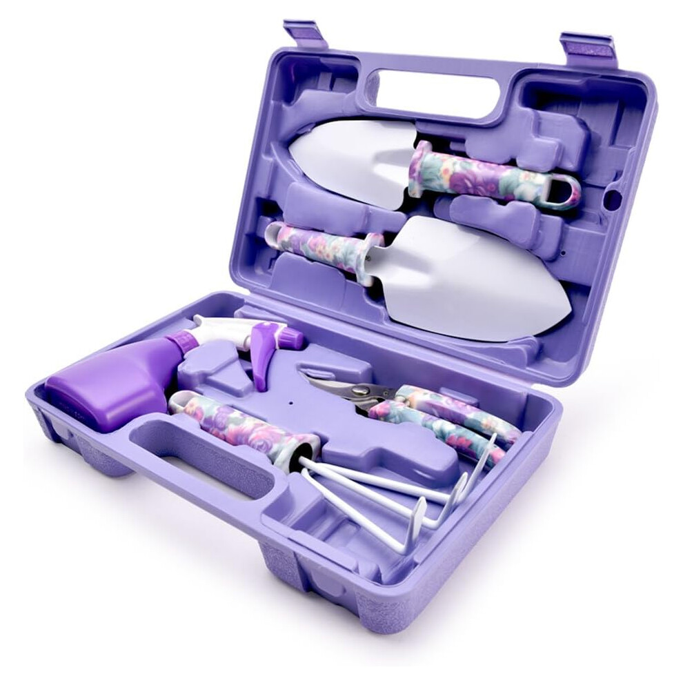 Women's Garden Tool Set For Stainless Steel Gardening Tools With Ergonomic Floral Handles