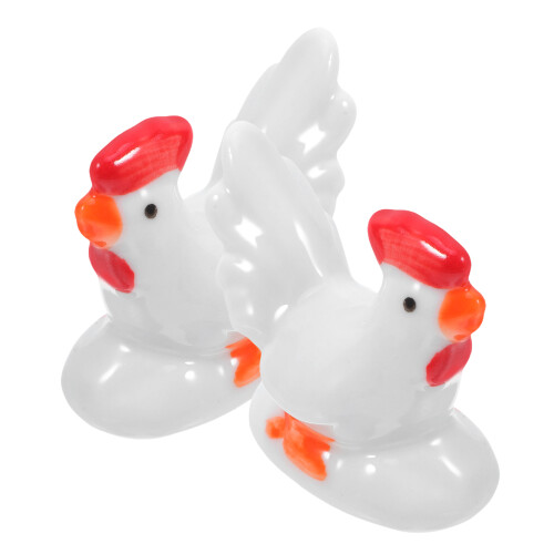 2Pcs Ceramic Chopsticks Stands White Spoon Holder Elegant Tableware