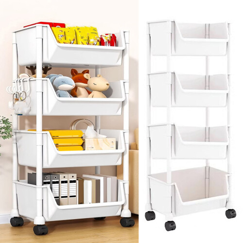 Functional Slimline Storage Shelves with-3 layers without cov 2