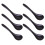 6Pcs Black Tableware Soup Spoons Handmade Flatware for Dining 1