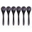 6Pcs Black Tableware Soup Spoons Handmade Flatware for Dining 4