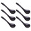 6Pcs Black Tableware Soup Spoons Handmade Flatware for Dining 9