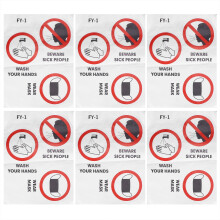 Avtagbara ytsäkra dekaler, främjar hygienmedvetenhet i offentliga utrymmen, väderbeständig och hållbar design, lätt att fästa och ta bort utan