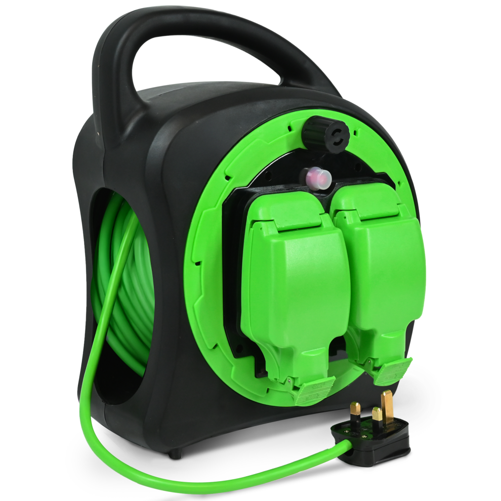 Desiretech Weatherproof Cable Reel 30M, 2 Sockets