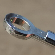 Stainless Steel Bobbin Hanger Carp Fishing Bite Alarm Indicator With Adjustable Counterweight Chain Red