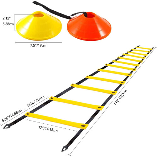 Σετ σκάλας ευκινησίας Pack And Go & αλεξίπτωτο τρεξίματος, προπονηθείτε οπουδήποτε 1