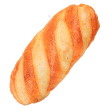 Plüsch Kissenbezug 3D Baguette Form Zipper Hellbraun