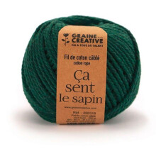 2 ovillos de algodón para macramé Ø 2,5 mm x 80 m - verde oscuro