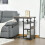 Homcom HOMCOM C-Shaped Mobile Sofa Bed Side Table Adjust Height 3-Tier Cart w/ Brake 1