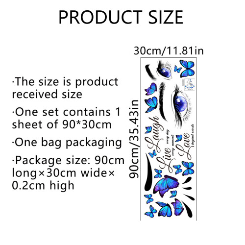 Temporary Tattoo Skin Safe Matte PVC Wallpaper, Eco-Friendly Inks For Unique Pattern Design (1 Sheets) 2