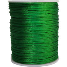 Soft Comfort in Jewelry Making: Nylon Satin Cord with Vibrant Color and Durability for Macrame Bracelets, Braided Thread String Offers Easy Handling v