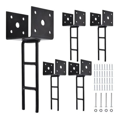 U Shape Post Anchor 4 Pack Fence Post Holder For Concrete Pergola Brackets