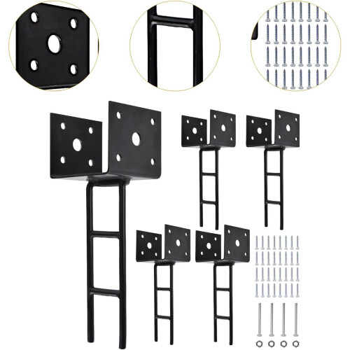 U Shape Post Anchor 4 Pack Fence Post Holder For Concrete Pergola Brackets 1