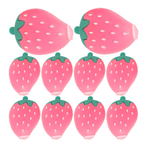 10 Unidades Kawaii Caps Para Lápis Silicone Flexíveis 2