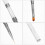 2Pcs Professional Nail Art Liner Brushes Double Ended For Thin Lines 8