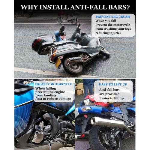 Motorcycle Frame Slider 20092018 Aluminum Crash Pad Engine Protector Blue 2