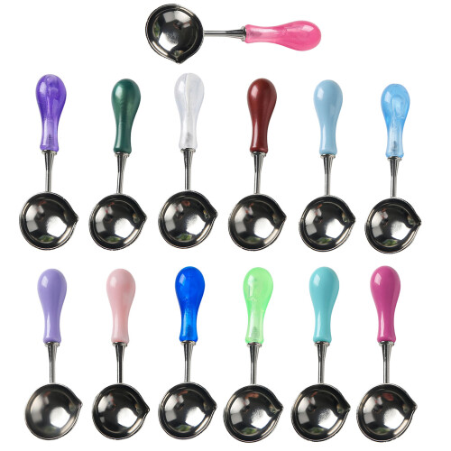 Cuillère à sceller en métal 10x/ensemble,-Bubb rose douce 1