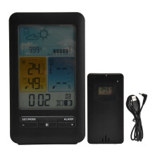 Weermonitor voor binnen- en buitentemperatuur, realtime gegevens met zeer nauwkeurige sensor voor betrouwbare informatie, display met