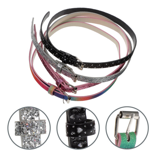 4 Peças Couro Artificial Fivela 1