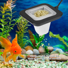 Plastikroter Wurm-Fischfutterspender mit Saugnapf, 6,3 cm, Schwarz & Weiß
