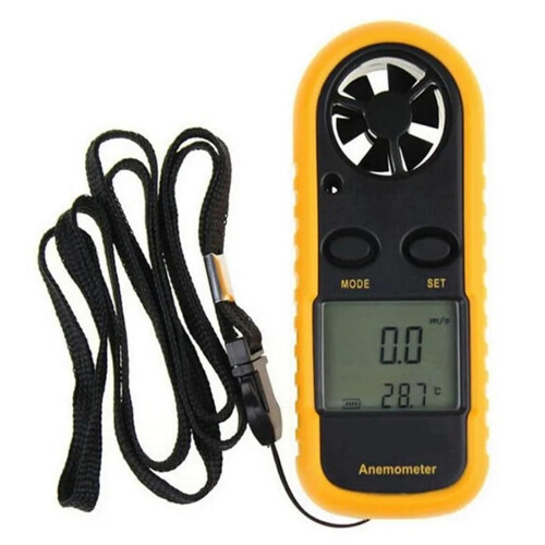 Anemometer Mini Digital Wind Speed Meter Pocket Anemometer Wind Speed Gauge 30 m/s (65 MPH) Compact Handheld 2