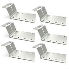 TPost Bracket 6Pack 3Inch Vertical, Metal Silver Fence Hardware Compatible with Standard TPosts, Versatile Use