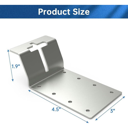 TPost Bracket 6Pack 3Inch Vertical, Metal Silver Fence Hardware Compatible with Standard TPosts, Versatile Use 2